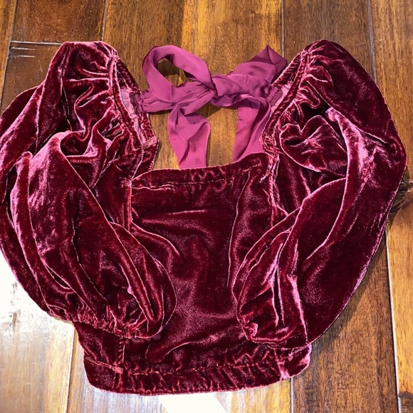 Free People Velvet Open Back Top - Picture 6 of 9